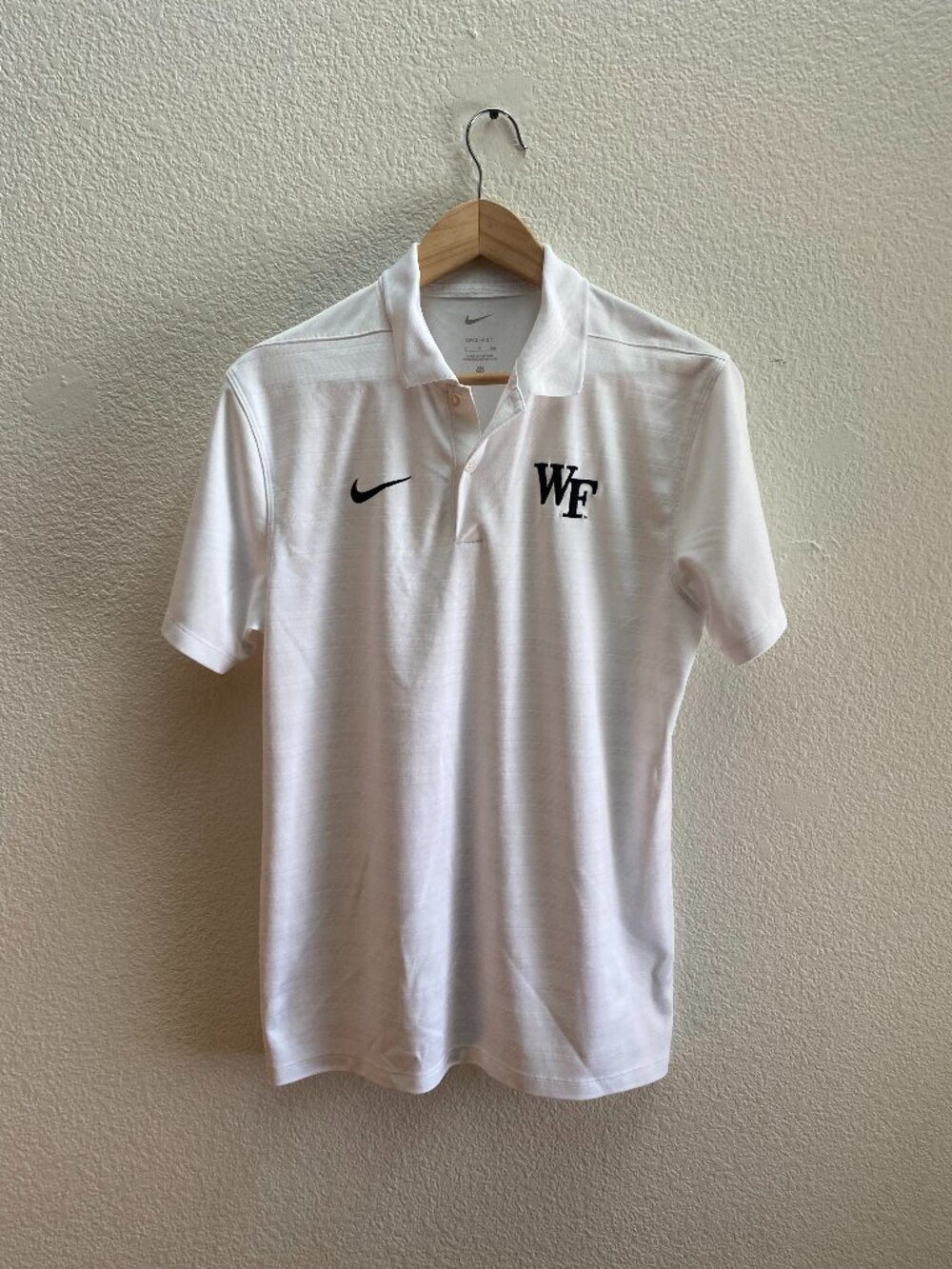 Wake Forest Demon Deacons Nike DRI-FIT Polo Shirt Small White Short Sleeve